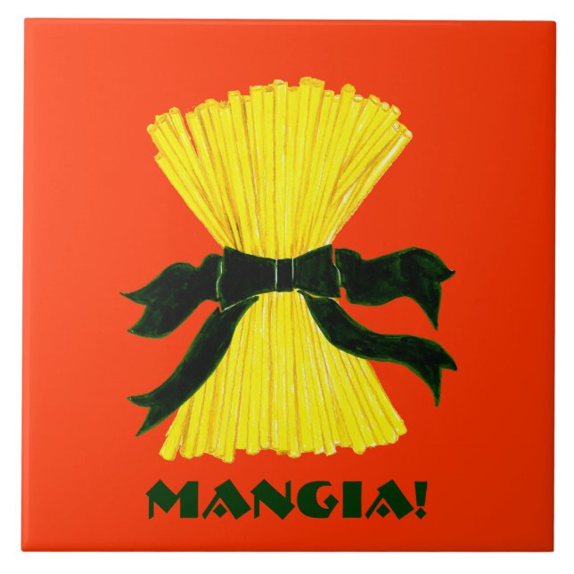 Azulejo Trivet de Mangia Italiana (Frente)