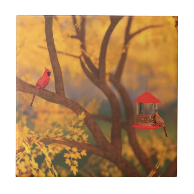 Azulejo/Trivet Decorativo do Autumn Guardian (Frente)