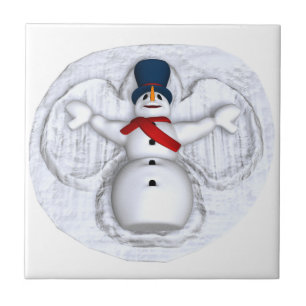 Azulejo Trivet do anjo da neve do boneco de neve