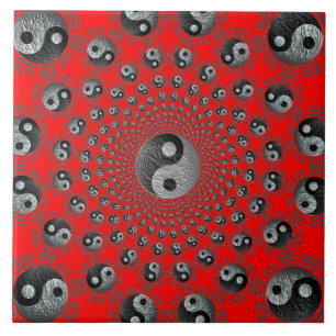 Azulejo Trivet do universo de Yin Yang