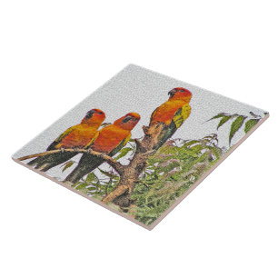 AZULEJO/TRIVET, TRÊS PARTES DE LARANJA (MANUAL DIG