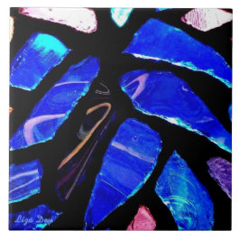 azulejo/Trivet 'Vidro Azul'