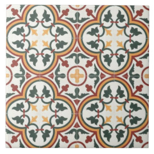 Azulejo - Tulipas Verdes Art Nouveau