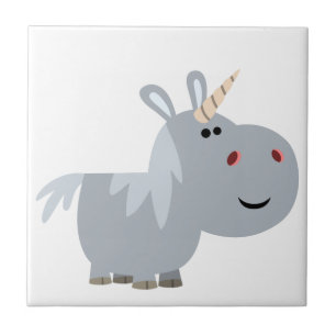 Azulejo Unicorn de Cartoon Incruzável Cute