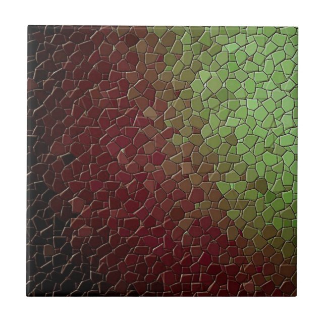 Azulejo Verde de Burgandy Mosaico (Frente)