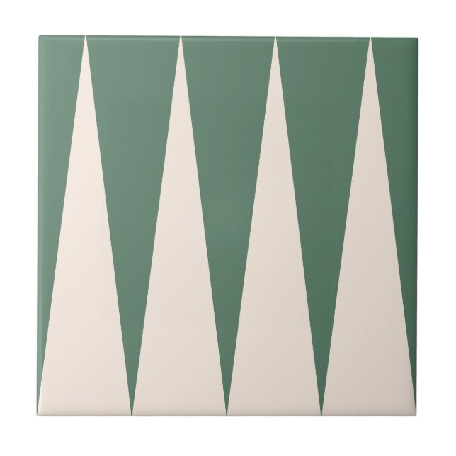 Azulejo Verde de Padrão do Backgammon (Frente)