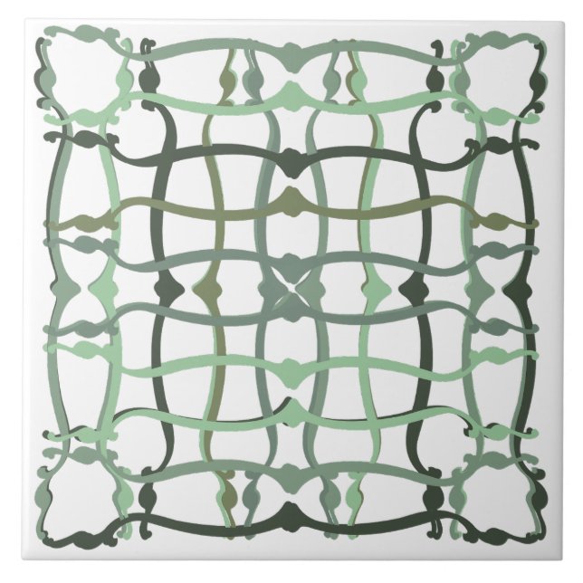 Azulejo verde sage do campo francês (Frente)