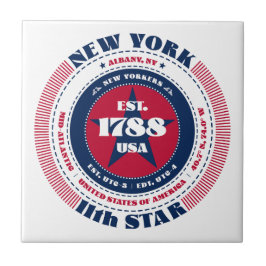 Azulejo vermelho, branco e azul cerâmico de Nova Y