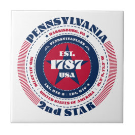 Azulejo vermelho, branco e azul da Pensilvânia Cer