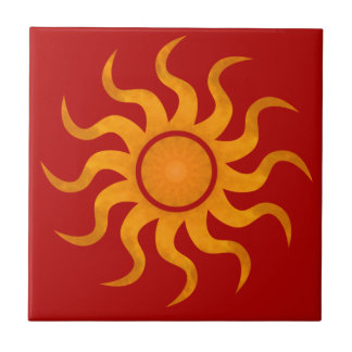Azulejo vermelho brilhante - pequeno