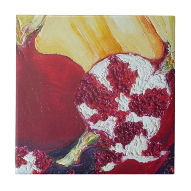 Azulejo vermelho das romã (Frente)