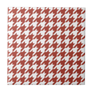 azulejo vermelho e branco do padrão houndstooth