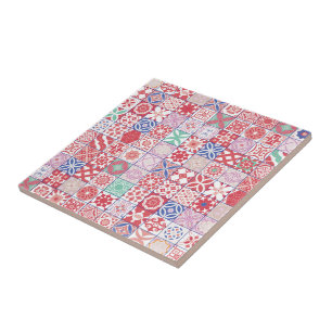 Azulejo vermelho marroquino