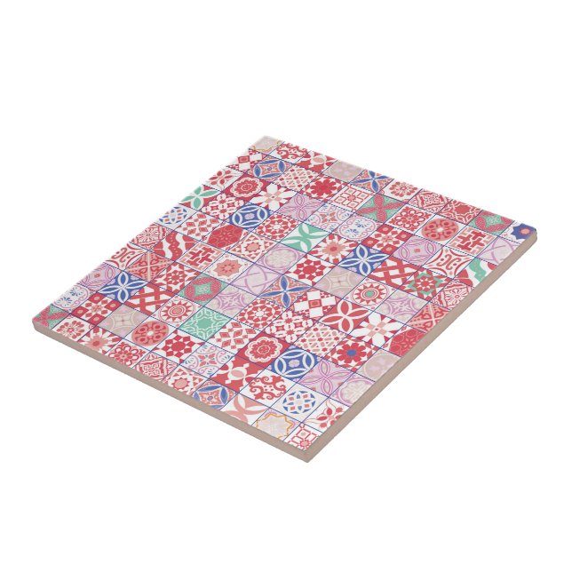 Azulejo vermelho marroquino (Lateral)