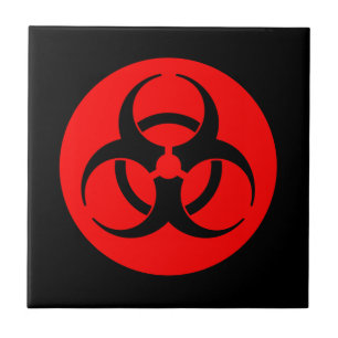 Azulejo vermelho & preto do Biohazard