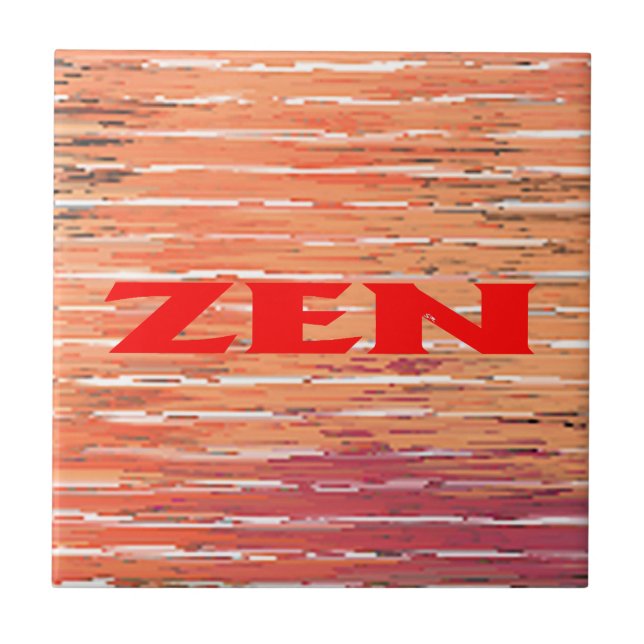 Azulejo vermelho Zen (Frente)