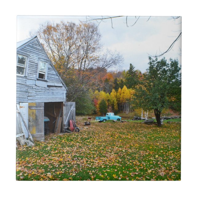 Azulejo Vintage Vermont Scene (Frente)