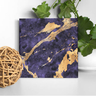 Azulejo Violet Dourado - Destaque doméstico Elegan
