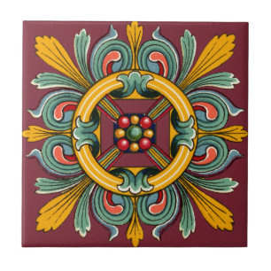 Azulejo Vitoriano Rosa escuro