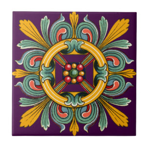 Azulejo vitoriano roxo