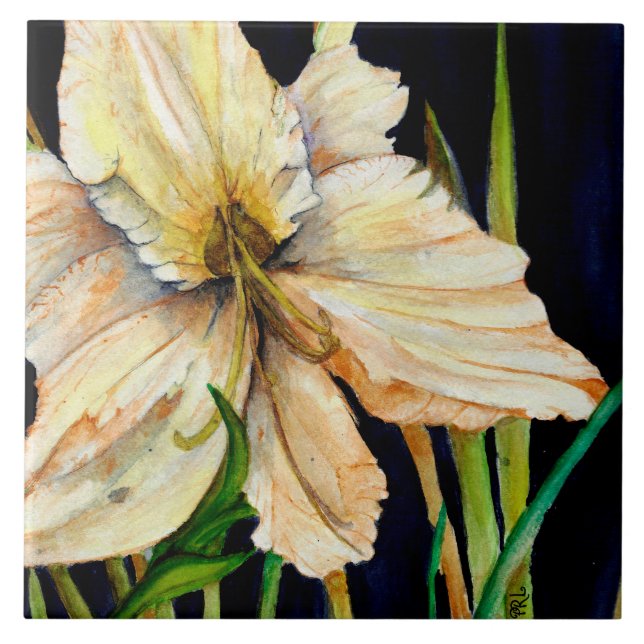 Azulejo White Lily Cerâmica (Frente)