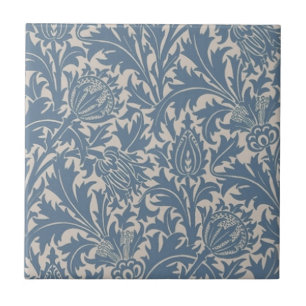 Azulejo Wm Morris Arts & Artesanatos Blue Thistist