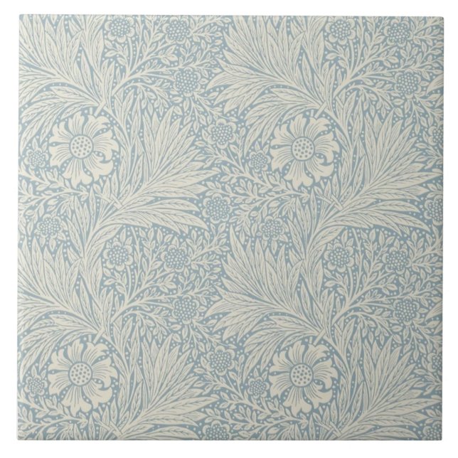 Azulejo Wm Morris Blue Marigold Repro Arts+Artesan (Frente)