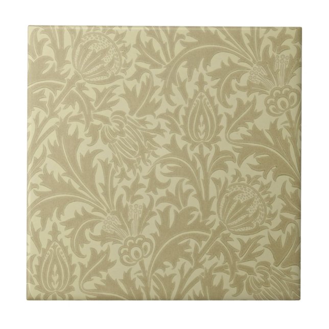 Azulejo Wm Morris Ochre de Artes e Artesanatos (Frente)