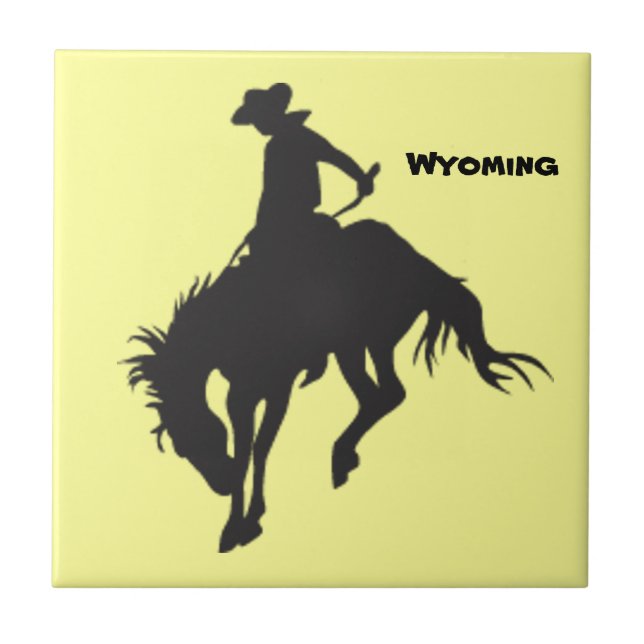 Azulejo Wyoming Bucking Horse (Frente)