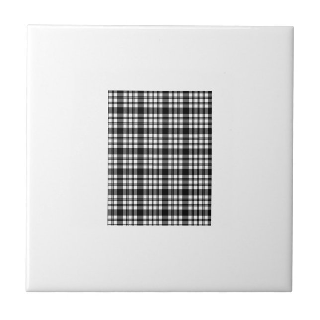 Azulejo Xadrez Branco e Preto (Frente)