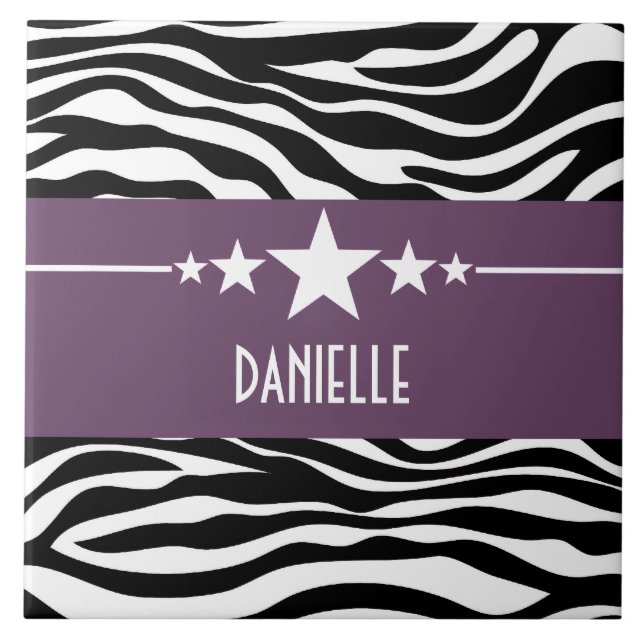 Azulejo Zebra Purple Sassy Star (Frente)
