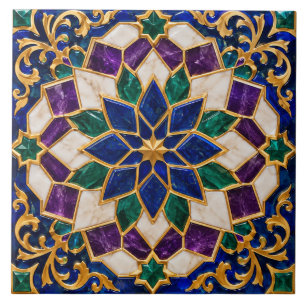 Azulejo Zellige Marroquino de Luxo com cores linda