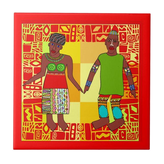 Azulejos africanos do motivo (Frente)