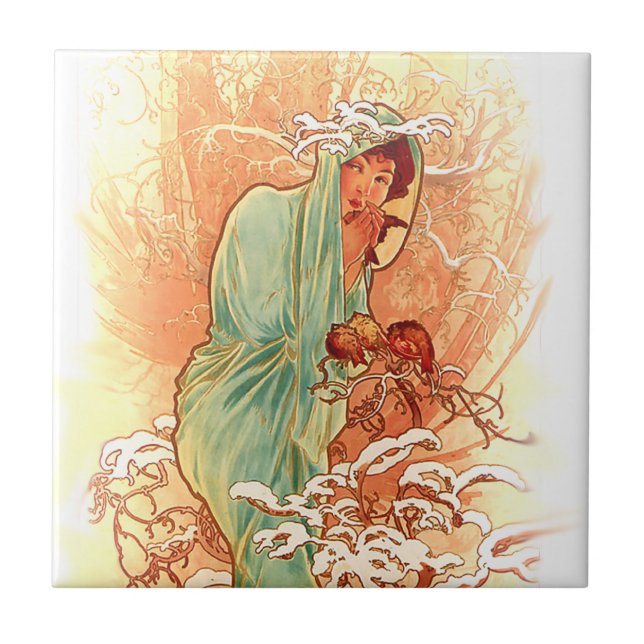 Azulejos Alphonse Mucha Art Nouveau (Frente)
