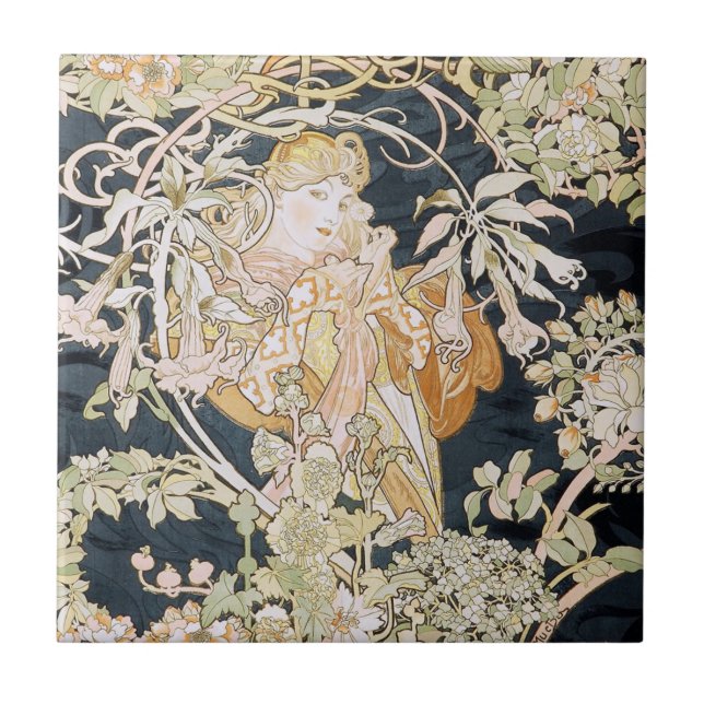 Azulejos Alphonse Mucha Art Nouveau (Frente)