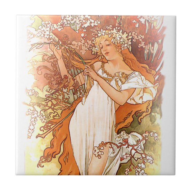 Azulejos Alphonse Mucha Art Nouveau (Frente)