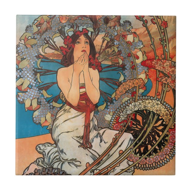 Azulejos Alphonse Mucha Art Nouveau (Frente)