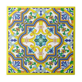 💛 💙 💚 Azulejos azuis e amarelos impressionantes