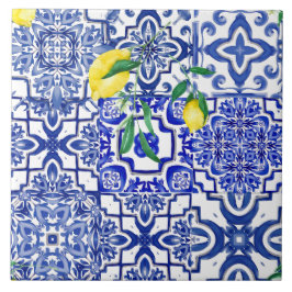 Azulejos azuis, mosaico, majolica,