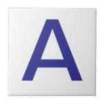 Azulejos - Azul em branco<br><div class="desc">Azulejos cerâmicos. Azulejos de letras maiúsculas ou minúsculas. Você personaliza com a letra ou letras necessárias para seu azulejo cerâmico ou sinal de mosaico. Azulejo para placas,  números de casa</div>