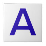 Azulejos - Azul em branco<br><div class="desc">Azulejos cerâmicos.  Azulejos de letras maiúsculas ou minúsculas.  Você personaliza com a letra ou letras necessárias para seu azulejo cerâmico ou sinal de mosaico.  Azulejo para placas,  números de casa</div>