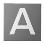 Azulejos- Branco sobre cinzas<br><div class="desc">Azulejos cerâmicos.  Azulejos de letras maiúsculas ou minúsculas.  Você personaliza com a letra ou letras necessárias para seu azulejo cerâmico ou sinal de mosaico.  Azulejo para sinais à prova de tempo,  números de casa.  Branco sobre a cinza.</div>
