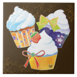 Azulejos castanho chocolate da cozinha dos