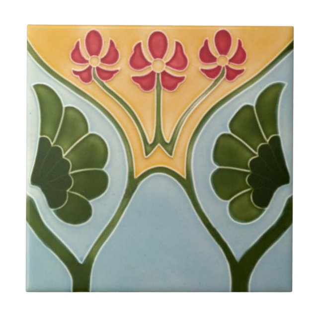 Azulejos cerâmicos - Arte Floral Nouveau (Frente)