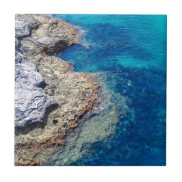 Azulejos cerâmicos das águas azuis