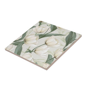 Azulejos Cerâmicos De Boho Tulip Para Interiores C