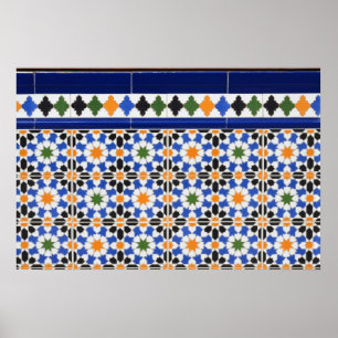 azulejos cerâmicos de Granada Poster