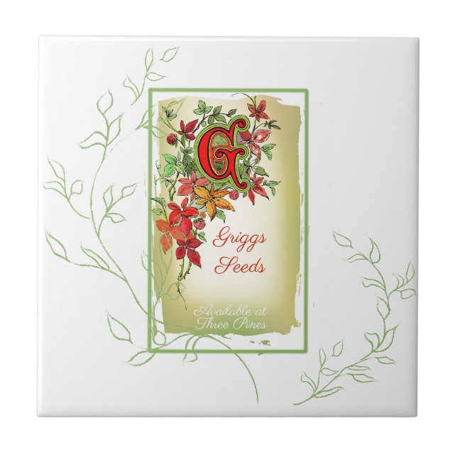 Azulejos cerâmicos de pacotes de sementes de aquar (Frente)