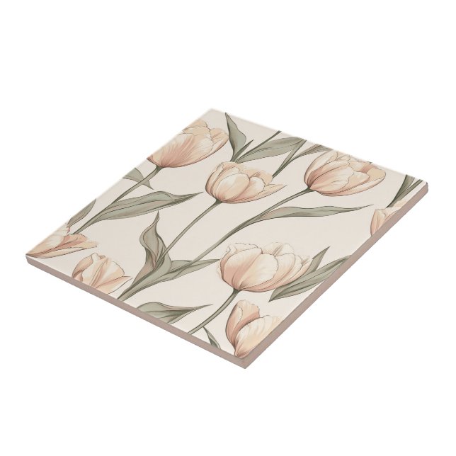 Azulejos Cerâmicos De Tulipas Negrito Para Banheir (Lateral)