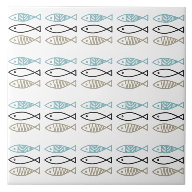Azulejos cerâmicos - Peixes escandinavos (Frente)